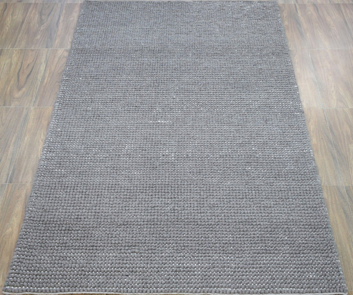 Hand Woven Chunky Fine Wool Contemporary Solid Area Rug