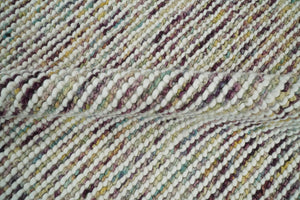 Hand Woven Multi Color Woolen Chunky and Soft Area Rug