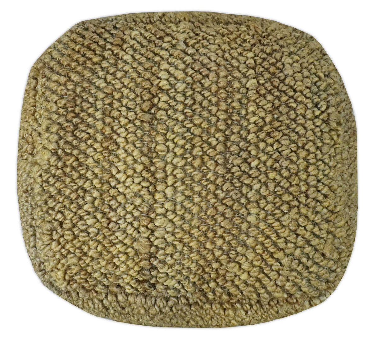 Hand Woven Natural Brown Chunky Design Jute Pouf