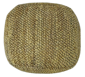 Hand Woven Natural Brown Chunky Design Jute Pouf