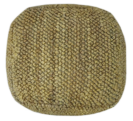 Hand Woven Natural Brown Chunky Design Jute Pouf
