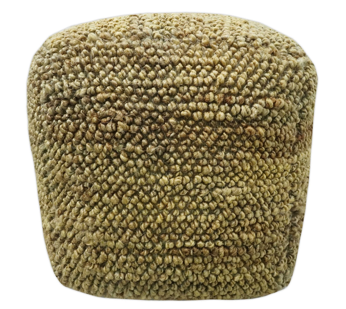 Hand Woven Natural Brown Chunky Design Jute Pouf