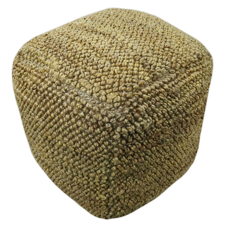 Hand Woven Natural Brown Chunky Design Jute Pouf