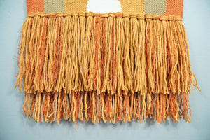 Hand Woven Wool Tapestry Terracotta Bohemian Modern Wall Hanging | WH11