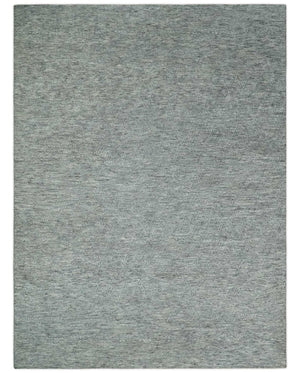 Hand carved Geometrical Design Ivory, Gray and Charcoal Hand knotted wool Area Rug