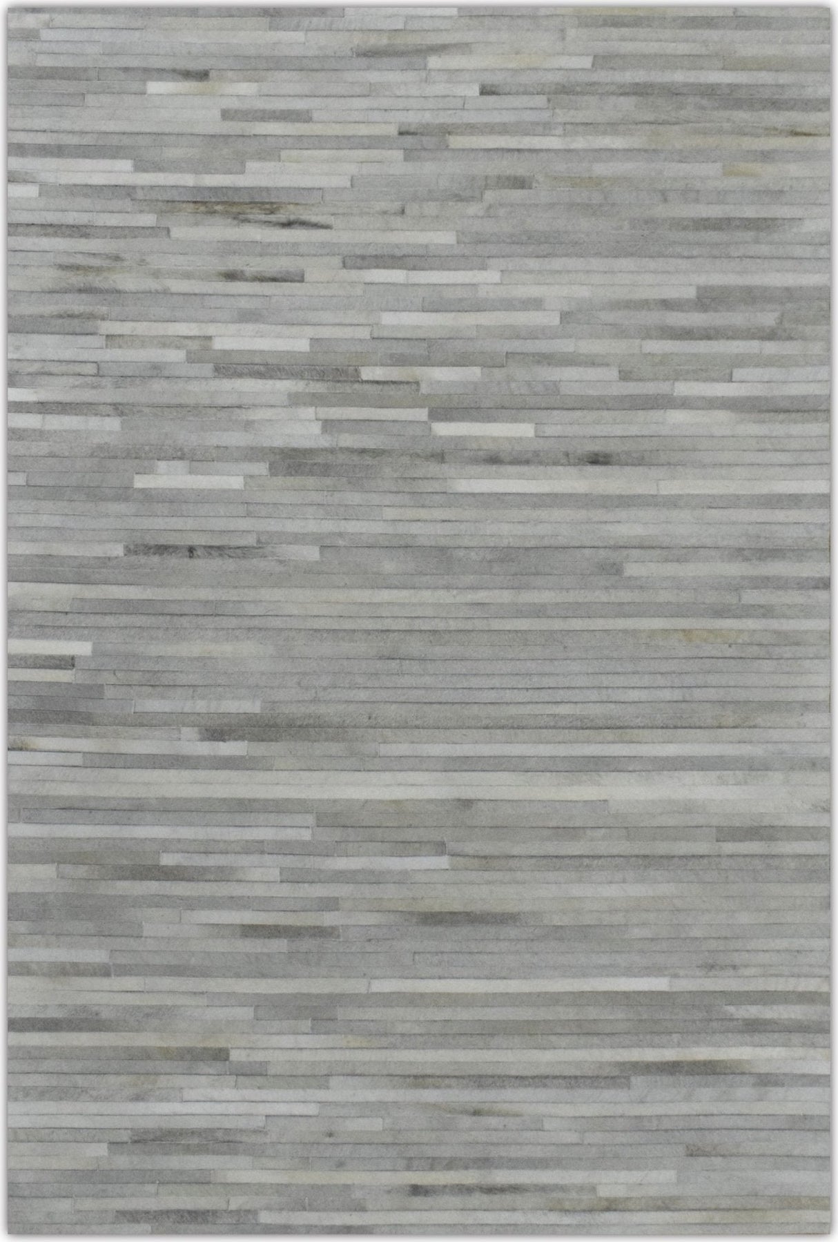 Handmade Hairon 5x8 Genuine Leather Handmade Ivory and Beige Area Rug | LR10