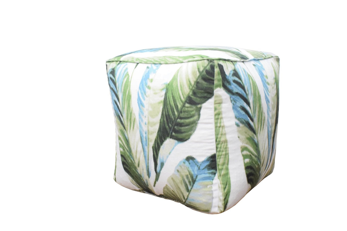 Handmade Tropical Design Outdoor and Indoor Ottoman Pouf - Footstool, Comfortable Chair or Footrest