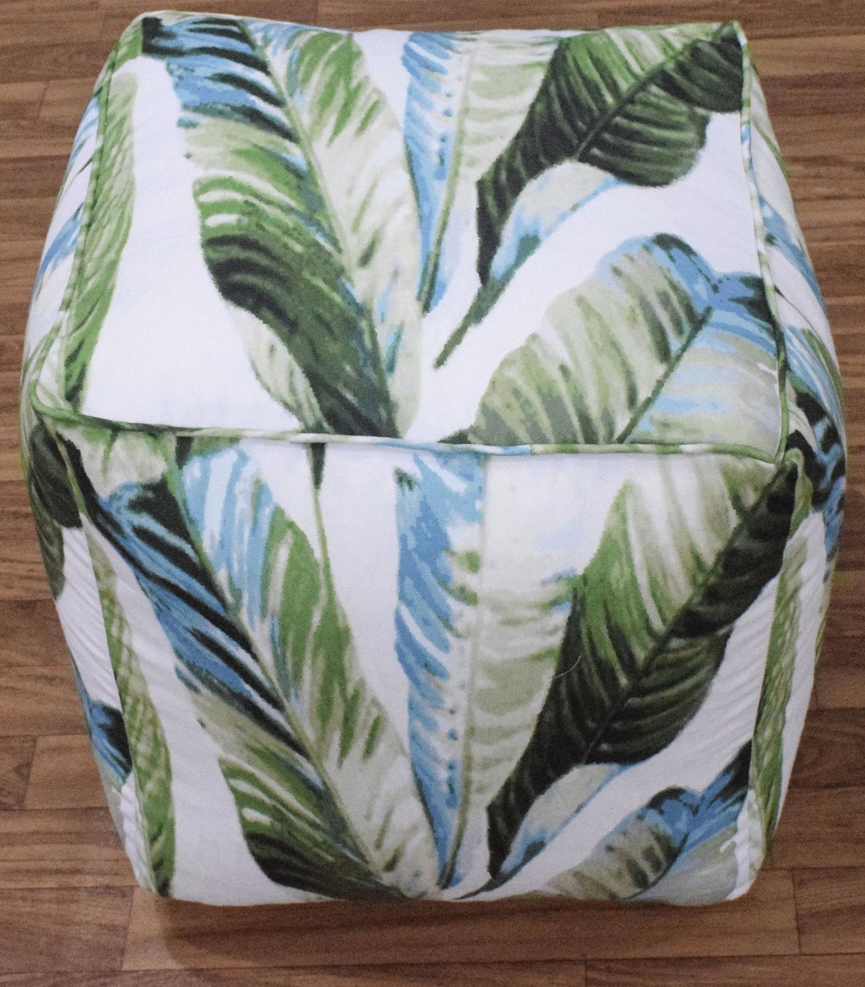 Handmade Tropical Design Outdoor and Indoor Ottoman Pouf - Footstool, Comfortable Chair or Footrest