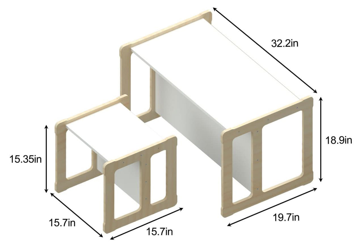 Hanover Weaning Table & Chair Set for Toddlers | Montessori-Style Wood Furniture