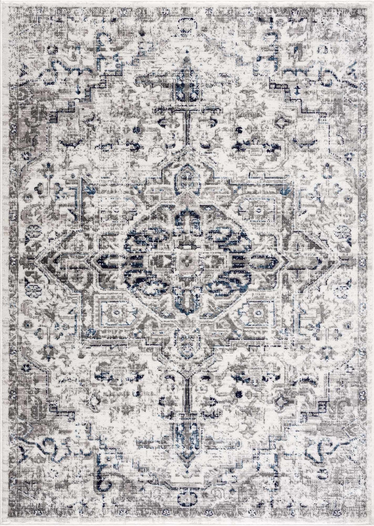 Hauteloom Buenaventura Cream & Navy Area Rug
