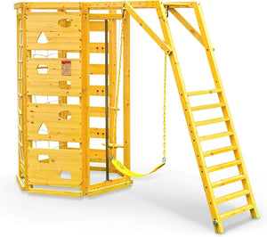 Hawthorn Outdoor Climber Playset | Monkey Bars, Swing & Octagon Climber for Kids