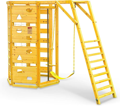 Hawthorn Outdoor Climber Playset | Monkey Bars, Swing & Octagon Climber for Kids