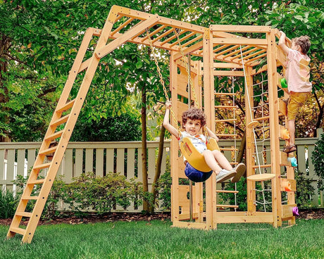 Hawthorn Outdoor Climber Playset | Monkey Bars, Swing & Octagon Climber for Kids