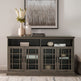Hazel Glass 4 Door TV Stand