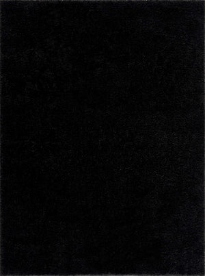 Heavenly Solid Black Plush Rug - Clearance