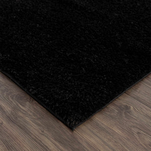Heavenly Solid Black Plush Rug - Clearance