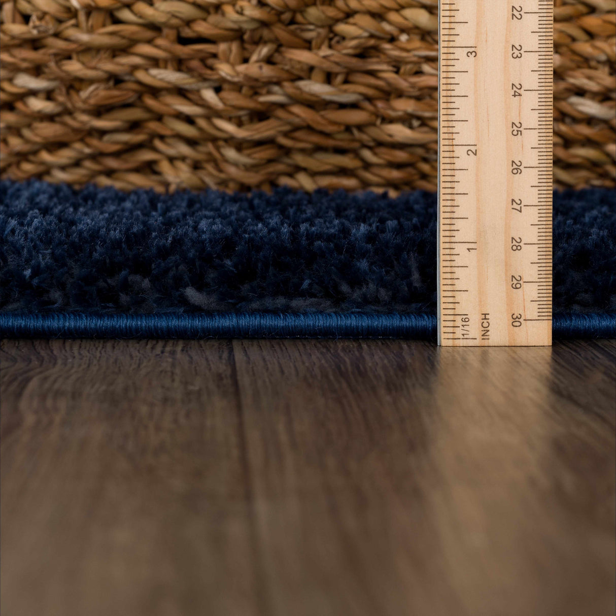 Heavenly Solid Navy Blue Shag Rug - Clearance