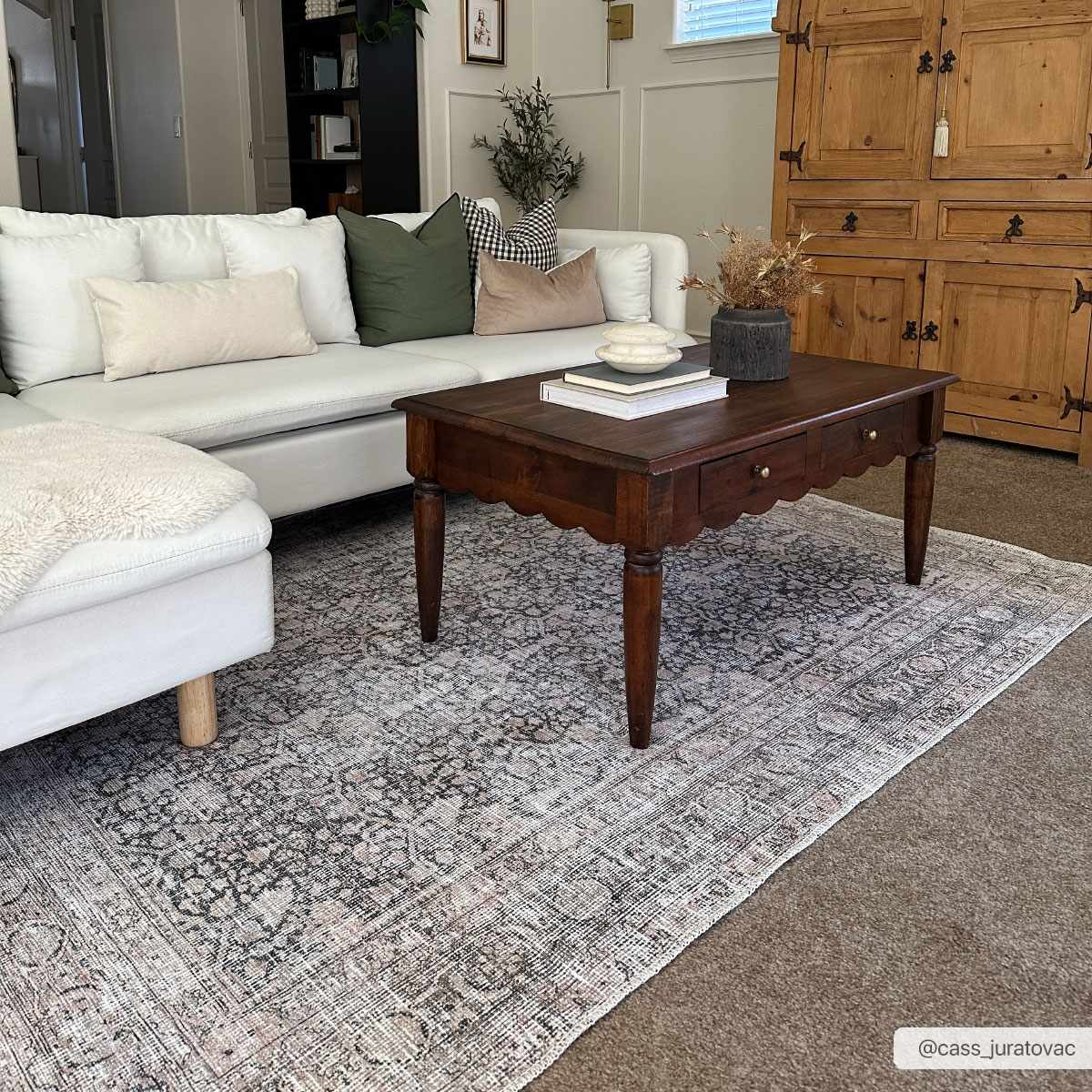 Hedda Vintage Flat Pile Washable Rug