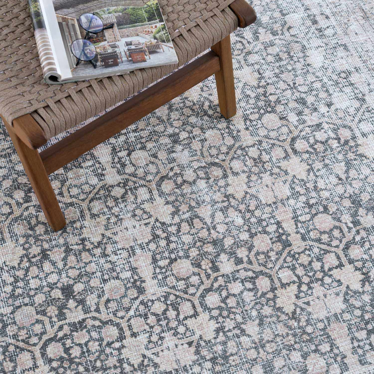 Hedda Vintage Flat Pile Washable Rug