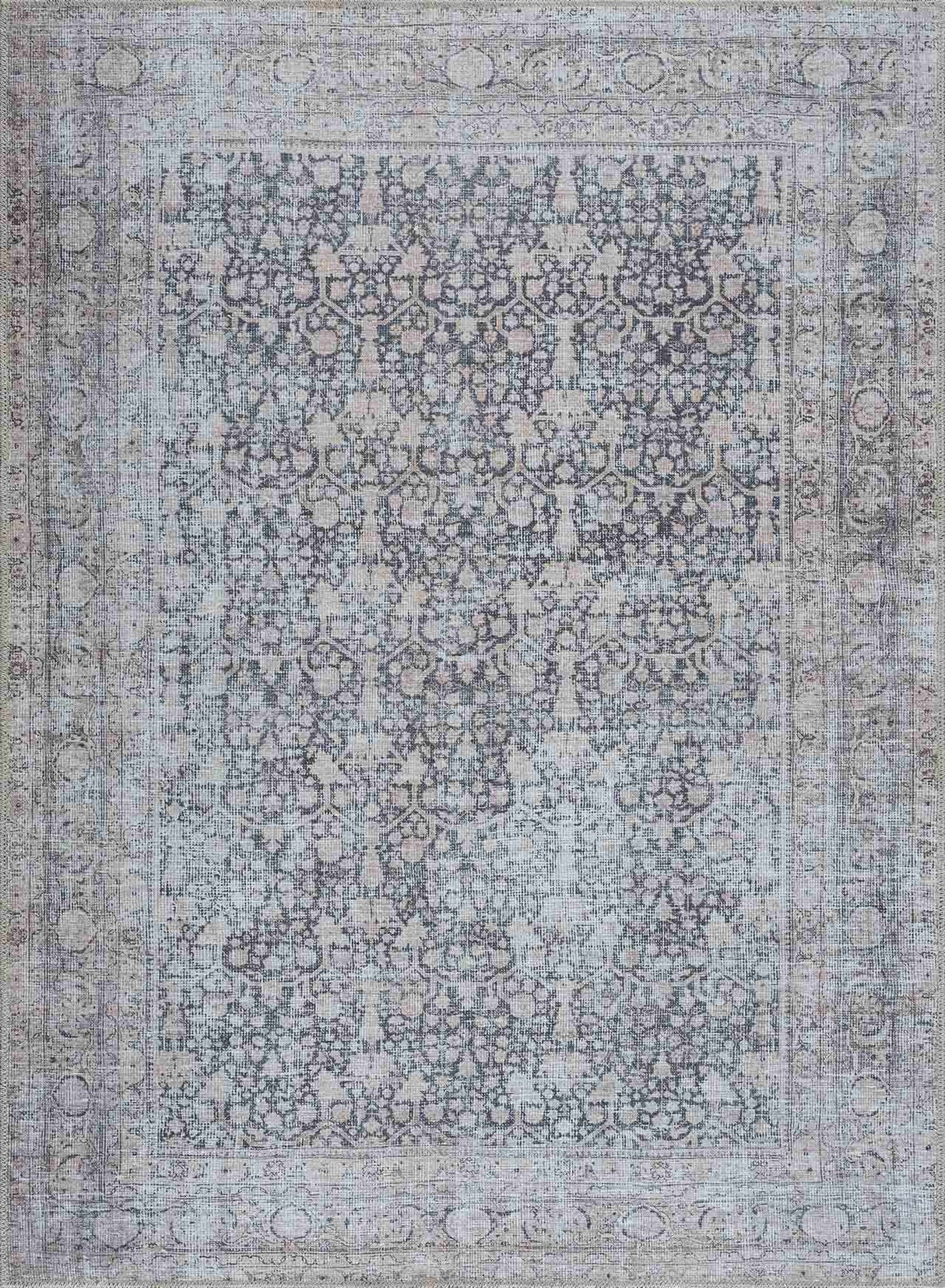 Hedda Vintage Flat Pile Washable Rug