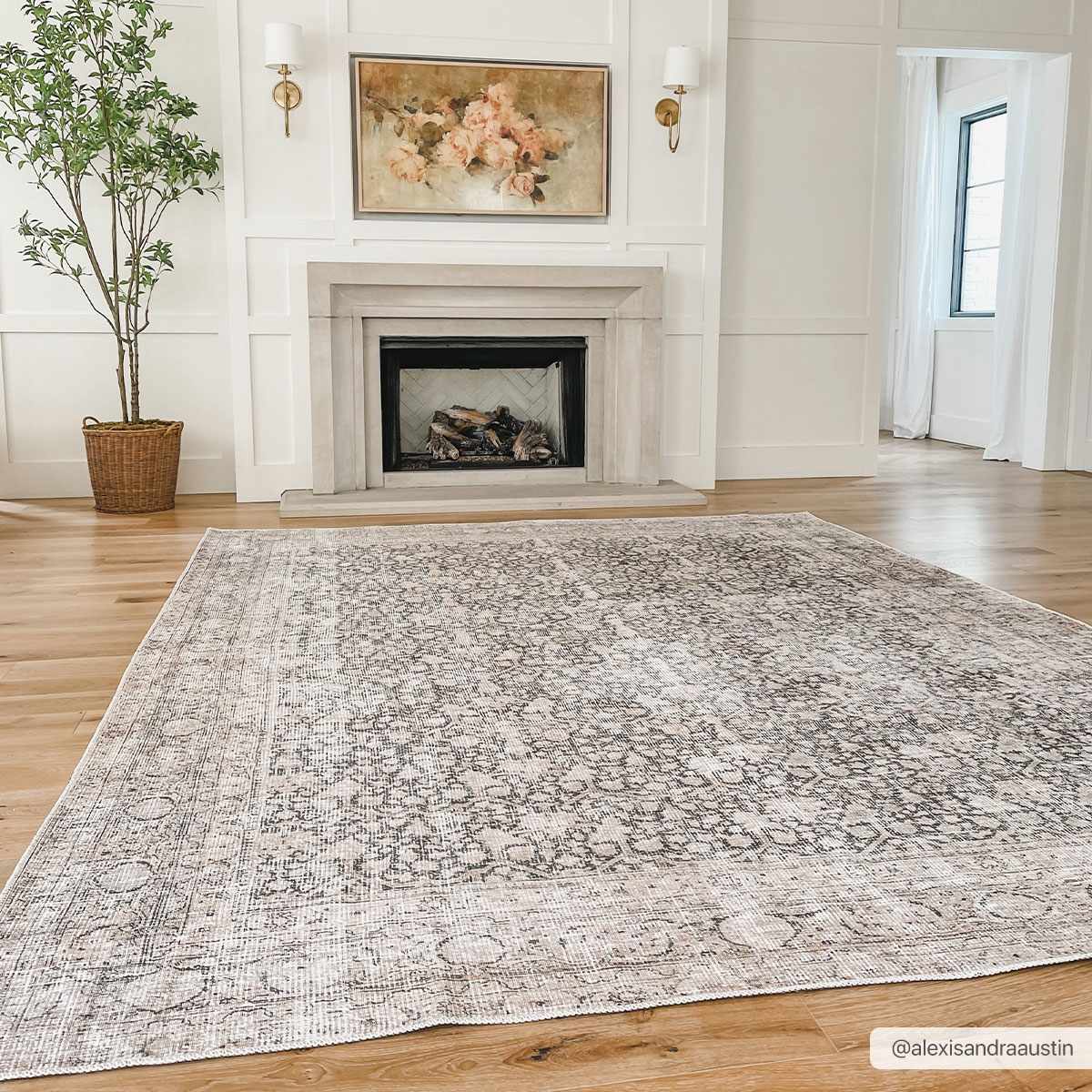 Hedda Vintage Flat Pile Washable Rug