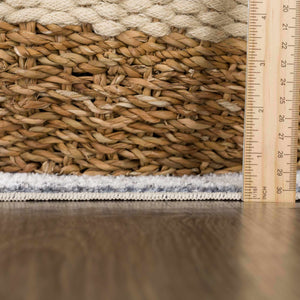 Hera Ivory Flat Pile Washable Rug