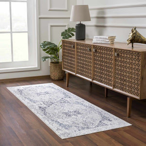 Hera Ivory Flat Pile Washable Rug