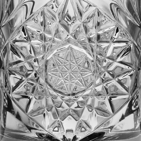 Hobstar Double Old Fashioned Glasses, 12-ounce, Set of 4