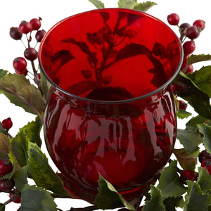 Holly Berry Candle Holder