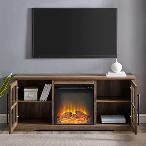 Hoven 2-Door Fireplace TV Console Stand