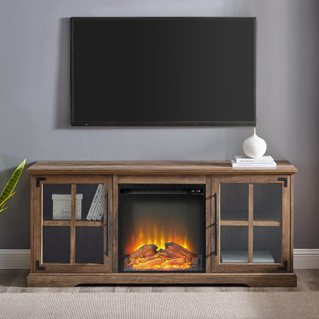 Hoven 2-Door Fireplace TV Console Stand