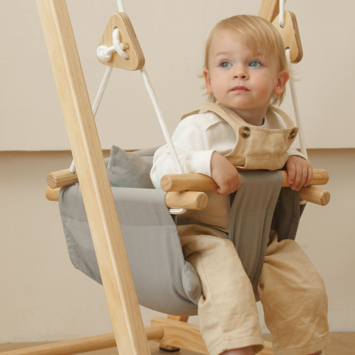 Indoor Baby Swing Seat | Soft Cotton Toddler Hammock for All Swingsets (Frame Not Included)