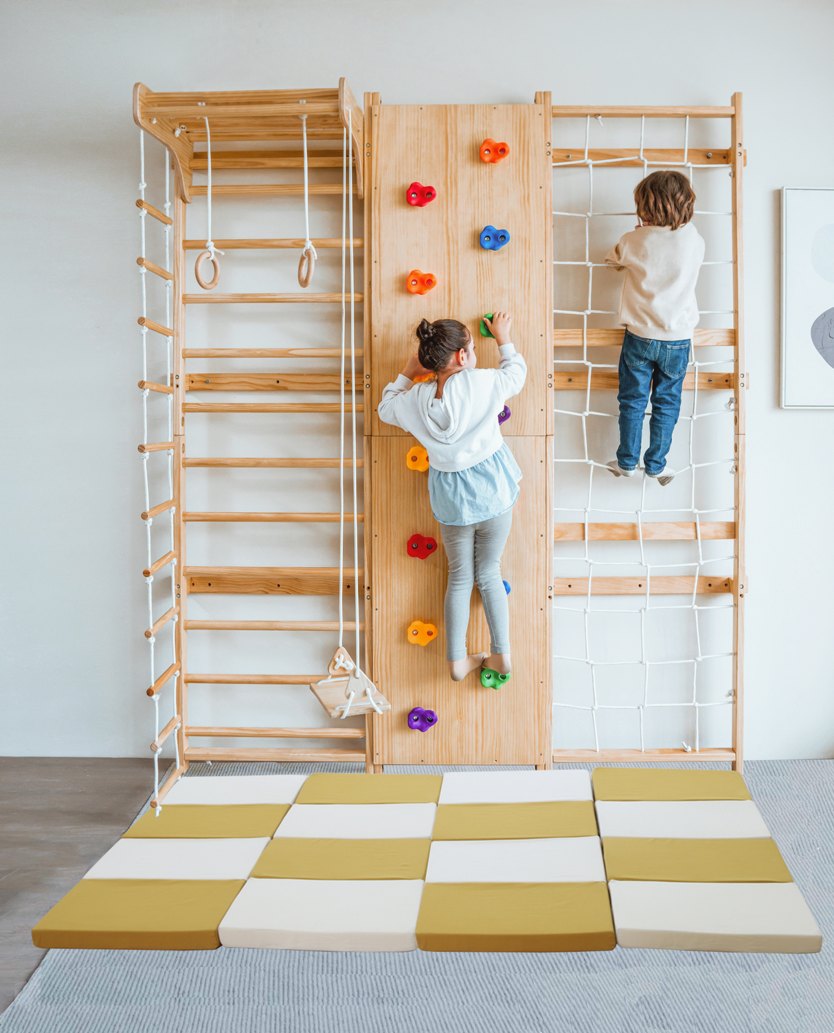 Indoor Playset Mat – Cushioned Floor Mat Compatible with Avenlur Walnut Climber