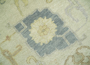 Ivory, Beige and Gray 8x10, 6x9, 4x6 Hand Knotted Traditional Persian Oushak Wool Rug | AC4