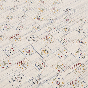Ivory Tribal Design Hand Loomed Wool Area Rug