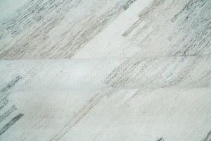 Ivory and Gray Kilim Rug made with fine wool and viscose | SE1