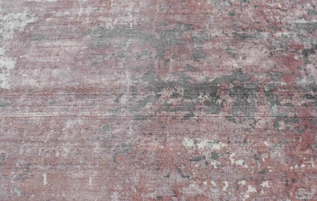 Ivory and Red Handmade Area Rug Made With Fine Viscose | Loop Pile