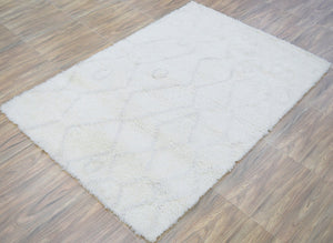 Ivory and charcoal 4x6, 5x8 Rug Modern Handmade New Zealand Wool Area Rug | The Rug Decor |TRD1719