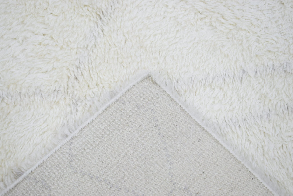 Ivory and charcoal 4x6, 5x8 Rug Modern Handmade New Zealand Wool Area Rug | The Rug Decor |TRD1719