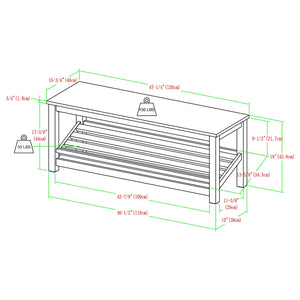 Joplin Entry Bench Shoe Rack