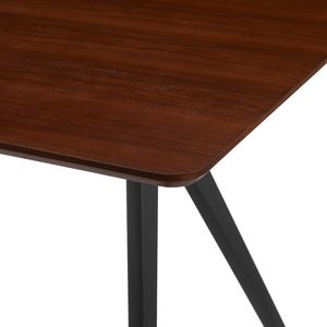 Juno Modern Industrial Veneer and Metal Dining Table