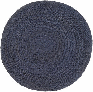 Kaumakani Jute Pouf in Dark Blue