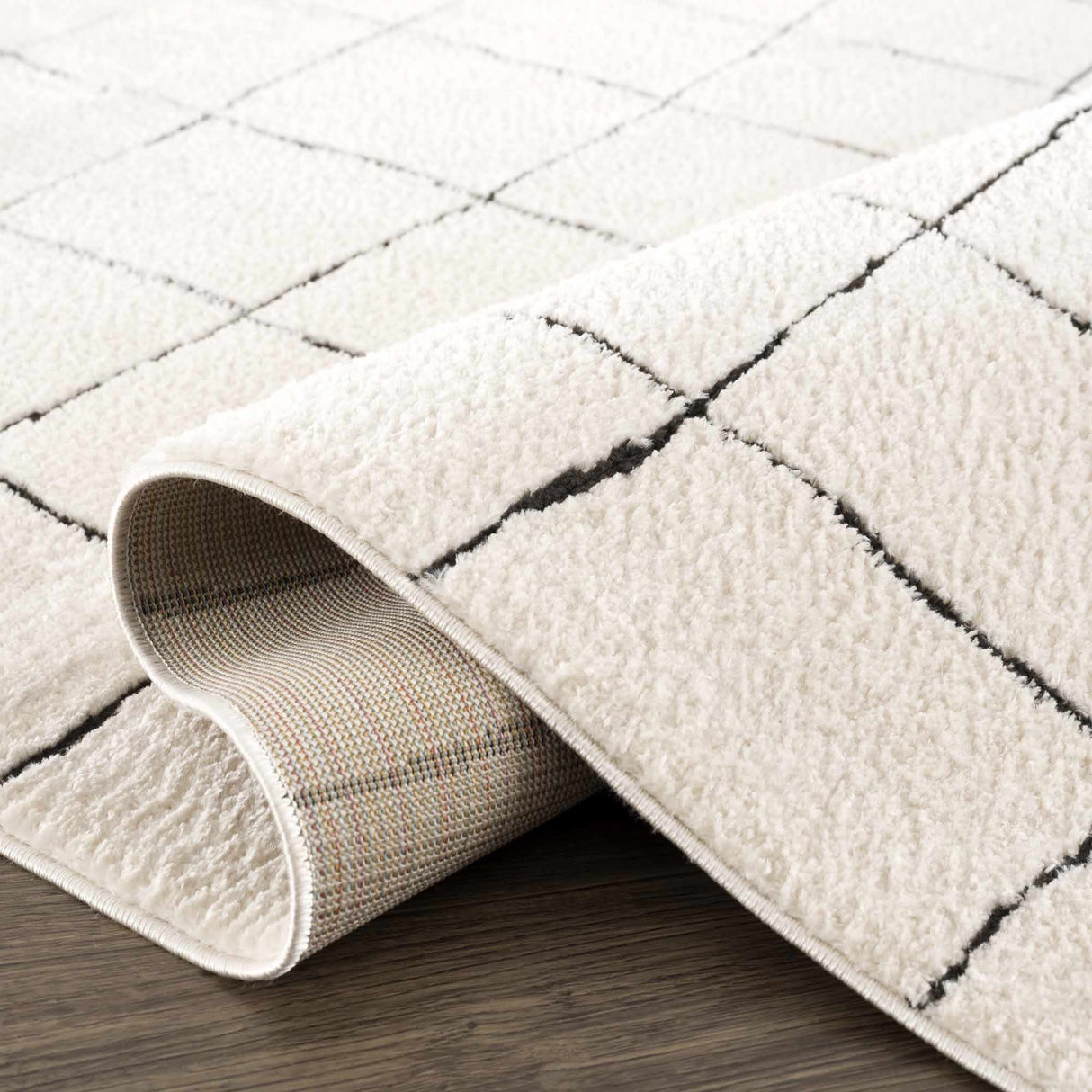 Keanu Black & White Area Rug - Clearance