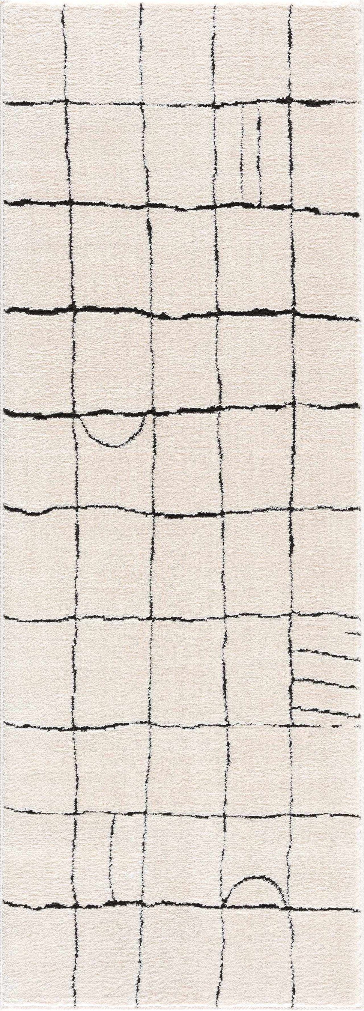 Keanu Black & White Area Rug - Clearance