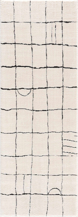 Keanu Black & White Area Rug - Clearance