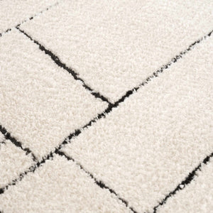 Keats Black & White Area Rug - Clearance