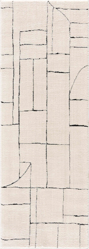 Keats Black & White Area Rug - Clearance