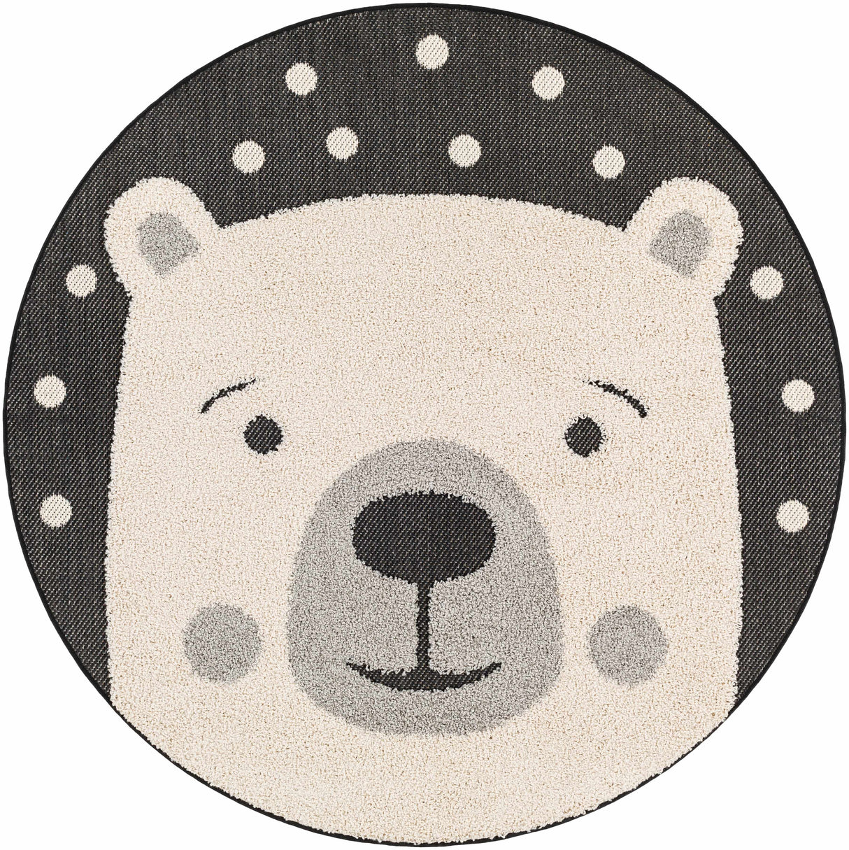 Kids Bear Animal Print Nursery Area Rug