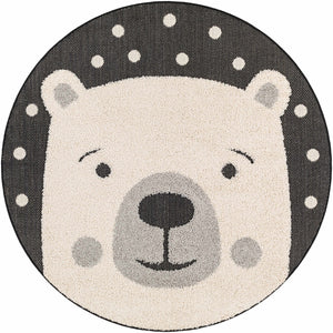 Kids Bear Animal Print Nursery Area Rug