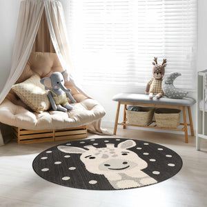 Kids Giraffe Animal Print Nursery Area Rug